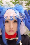 blue_hair buyara cosplay glasses gloves hair_ribbons headband jumper klan_klein macross macross_frontier military_uniform twintails rating:Safe score:0 user:nil!