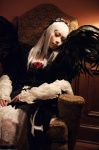 cosplay dress hairband houtou_singi kneehighs rozen_maiden suigintou white_hair wings rating:Safe score:0 user:nil!