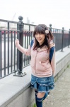backpack jacket shino_kei skirt thighhighs zettai_ryouiki rating:Safe score:1 user:pixymisa
