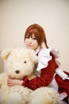 ahoge apron arika_yumemiya bed cosplay maid maid_uniform my-otome school_uniform stuffed_animal teddy_bear thighhighs tsubaki_aira twin_braids rating:Safe score:0 user:nil!
