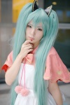 apron aqua_hair bad∞end∞night_(vocaloid) cosplay dress hatsune_miku maitako shawl twintails vocaloid rating:Safe score:0 user:pixymisa