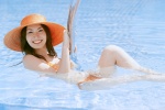 bikini daylight nagasawa_nao pool straw_hat swimsuit wet rating:Safe score:1 user:nil!