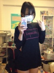 glasses iiniku_ushijima iphone self-shot shorts surgical_mask tshirt rating:Questionable score:4 user:nil!