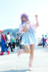 boots cosplay dress enako hat patchouli_knowledge purple_hair shawl touhou rating:Safe score:2 user:nil!