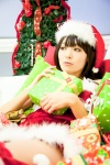 akitsu_honoka dress santa_costume stocking_cap striped thighhighs zettai_ryouiki rating:Safe score:0 user:pixymisa