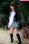 blouse bookbag kneesocks manami_sato pleated_skirt school_uniform skirt sweater_vest rating:Safe score:1 user:nil!