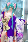 aida_yukiko aqua_hair cosplay hatsune_miku kimono pantyhose tagme_song twintails vocaloid rating:Safe score:4 user:nil!