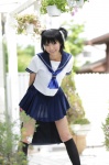 bandages black_rock_shooter_(world) bookbag cosplay kneesocks kuroi_mato necoco pleated_skirt pray sailor_uniform school_uniform skirt twintails rating:Safe score:0 user:nil!