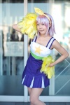cheerleader cosplay hairbow hiiragi_tsukasa lucky_star maritsuki_haru pom_poms purple_hair rating:Safe score:1 user:nil!