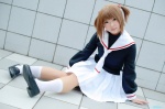 cardcaptor_sakura cosplay kinomoto_sakura natsume_megumi pleated_skirt sailor_uniform school_uniform skirt socks twintails rating:Safe score:0 user:nil!