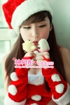 dress fingerless_gloves gloves lin_ketong santa_costume stocking_cap rating:Safe score:0 user:nil!