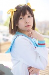 cosplay hairband hair_ribbons sailor_uniform school_uniform shiki suzumiya_haruhi suzumiya_haruhi_no_yuuutsu rating:Safe score:0 user:nil!
