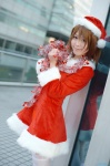 cosplay dress hirasawa_yui k-on! santa_costume shiina_yun stocking_cap thighhighs zettai_ryouiki rating:Safe score:1 user:nil!