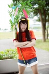 cosplay hairband hair_ribbons sekka shorts suzumiya_haruhi suzumiya_haruhi_no_yuuutsu tshirt rating:Safe score:0 user:pixymisa
