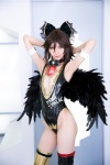 boots cleavage cosplay hairbow leotard mike reiuji_utsuho thigh_boots thighhighs touhou wings rating:Safe score:3 user:nil!