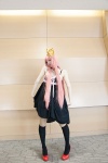 cosplay crown dress kneesocks megurine_luka necklace pantyhose pink_hair sheer_legwear shirato_miyuki vocaloid rating:Safe score:0 user:pixymisa