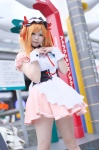 apron asahina_mikuru cosplay dress hairband orange_hair pantyhose satsura sheer_legwear suzumiya_haruhi_no_yuuutsu waitress waitress_uniform rating:Safe score:1 user:nil!