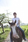 blouse horse jeans morisaki_yuki ponytail wpb_142 rating:Safe score:0 user:nil!