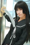 cosplay ga-rei_zero isayama_yomi katana maika pleated_skirt sailor_uniform school_uniform skirt sword rating:Safe score:0 user:nil!