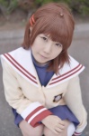 clannad cosplay furukawa_nagisa kneesocks pleated_skirt reco sailor_uniform school_uniform skirt rating:Safe score:0 user:nil!