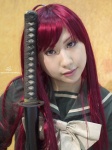 cosplay katana red_hair sailor_uniform school_uniform shakugan_no_shana shana shiratori_maria sword rating:Safe score:0 user:nil!