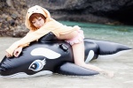 bikini dolphin float hizuki_yuuki hoodie hoodie_ears necklace swimsuit wooser rating:Questionable score:1 user:pixymisa