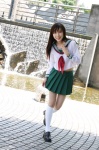 aka_futomomo_plus_ao_futomomo cosplay higurashi_kagome inuyasha kneesocks pleated_skirt sailor_uniform school_uniform skirt usa_hinako rating:Safe score:0 user:nil!