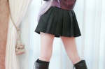 blazer boots cosplay danganronpa kirigiri_kyouko kirigiri_to_celestia_san_danganronpa kneehighs lechat pleated_skirt purple_hair skirt twin_braids rating:Safe score:3 user:nil!