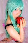 apple aqua_hair bed camisole cosplay hatsune_miku nogu panties romeo_to_cinderella_(vocaloid) vocaloid rating:Safe score:2 user:xkaras