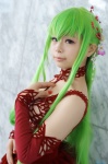 bra cc choker code_geass cosplay detached_sleeves gown green_hair suu rating:Safe score:0 user:nil!