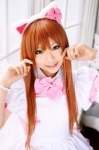 animal_ears apron bows bowtie bracelet cat_ears cosplay maid maid_uniform mashiro_yuki original wristband rating:Safe score:1 user:pixymisa