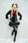 blonde_hair blouse cosplay hair_ribbons pleated_skirt quiz_magic_academy school_uniform shalon_(qma) shii skirt thighhighs twintails rating:Safe score:4 user:nil!