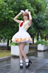 ai_(vi) apron cosplay dress hairbow koizumi_hanayo love_live!_school_idol_project socks rating:Safe score:3 user:nil!