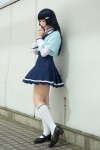 aoki_reika blue_hair cosplay kneesocks pleated_skirt pretty_cure sailor_uniform school_uniform skirt smile_precure! yaya rating:Safe score:2 user:nil!