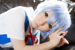 ayanami_rei blue_hair cosplay jumper neon_genesis_evangelion sailor_uniform saku school_uniform white_end_type_zero rating:Safe score:0 user:nil!