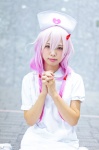 cosplay guilty_crown hiiragi_haruka nurse nurse_cap nurse_uniform pink_hair twintails yuzuriha_inori rating:Safe score:0 user:pixymisa