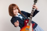blazer blouse cosplay guitar hair_clips hirasawa_yui k-on! mizuki pleated_skirt school_uniform skirt rating:Safe score:0 user:nil!