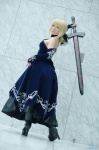 blonde_hair boots cosplay detached_sleeves fate/series fate/stay_night halter_top maropapi saber_alter skirt sword rating:Safe score:0 user:nil!