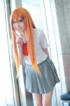 bleach blouse cosplay inoue_orihime orange_hair pleated_skirt skirt soubi_zero rating:Safe score:1 user:nil!