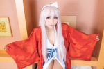 bed cleavage cosplay guguru hairband panties white_hair yukata yunohana_yuuna yuragisou_no_guguru-san yuragisou_no_yuuna-san rating:Safe score:1 user:nil!