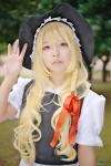 apron blonde_hair blouse cosplay jumper kirisame_marisa mio touhou witch_hat rating:Safe score:1 user:nil!