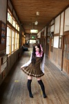 beret blouse cosplay jumper original school_uniform skirt skirt_lift thighhighs tono zettai_ryouiki rating:Safe score:0 user:nil!