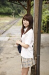 blouse bookbag hello_project_digital_books_82 okai_chisato pleated_skirt school_uniform skirt tie rating:Safe score:0 user:nil!