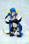 blue_hair bodysuit boots choker cleavage cosplay dizzy guilty_gear pantyhose sheer_legwear tail thighhighs twintails wings yukimi rating:Safe score:1 user:nil!