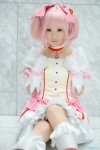 bows choker cosplay dress gloves hairbows kaname_madoka kneesocks kurasaka_kururu pantyhose petticoat pink_hair puella_magi_madoka_magica sheer_legwear tiered_skirt rating:Safe score:2 user:pixymisa