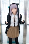 blouse cosplay hoodie mineo_kana nanami_chiaki pleated_skirt purple_hair school_uniform skirt super_dangan-ronpa_2 thighhighs rating:Safe score:1 user:nil!