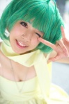 ahoge cosplay dress green_hair kiharu macross macross_frontier ranka_lee scarf rating:Safe score:1 user:nil!