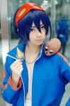 aka_(morimori) blue_hair cosplay crossplay goggles jacket sarashi simon tengen_toppa_gurren-lagann rating:Safe score:0 user:nil!