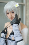 bandages cosplay dress elbow_gloves gloves kaine nier saya silver_hair rating:Safe score:0 user:nil!