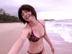 beach bikini black_perfume cleavage kurosawa_asuka ocean swimsuit rating:Safe score:0 user:nil!